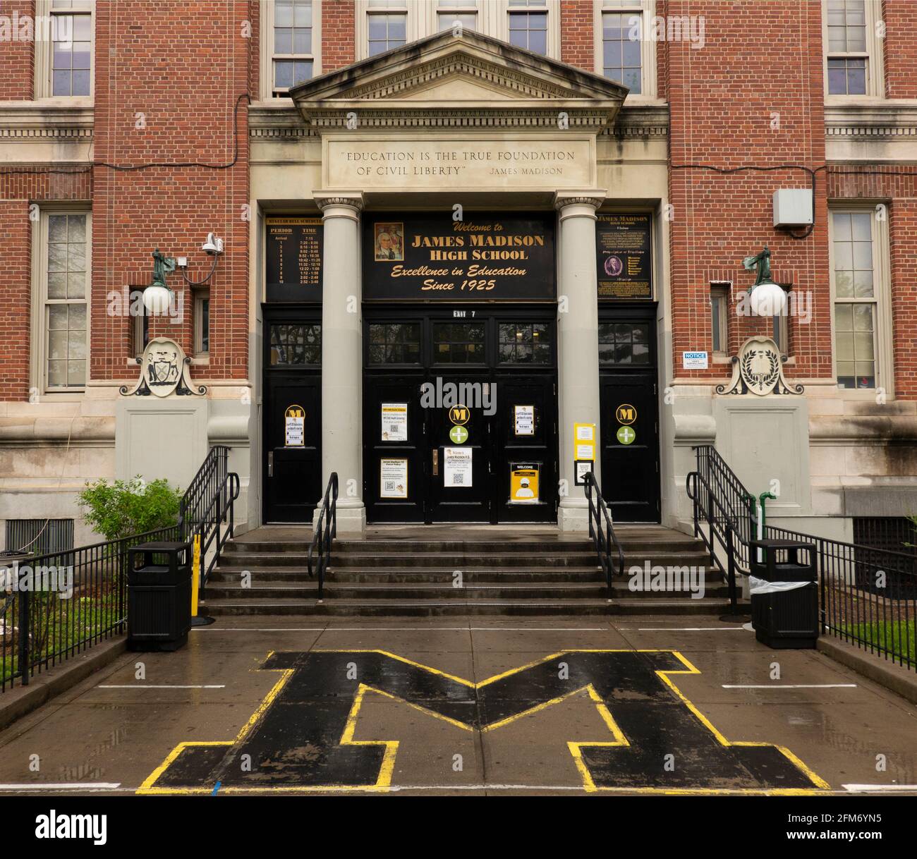 James Madison High School a Sheepshead Bay Brooklyn New York Foto Stock