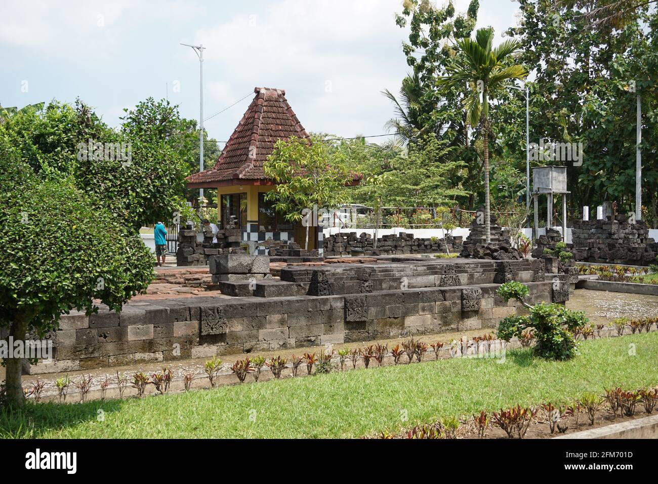 Simping pietra tempio rovine. Il Tempio di Simping è la tomba di Raden Wijaya, il re di Majapahit Foto Stock