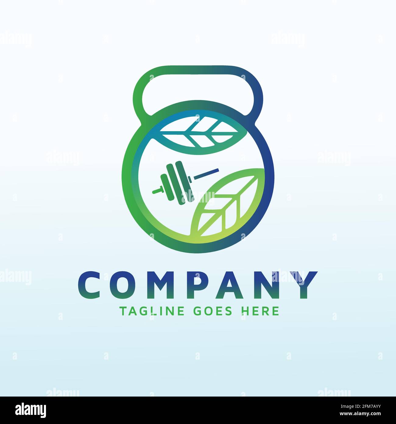 Logo medico e farmaceutico con icona fitness Illustrazione Vettoriale