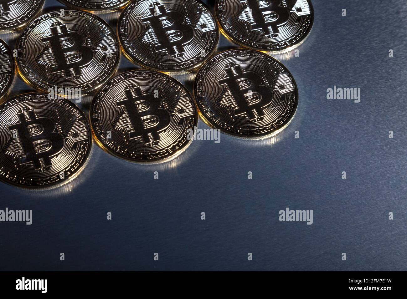 Gettoni bitcoin criptovalenti Foto Stock