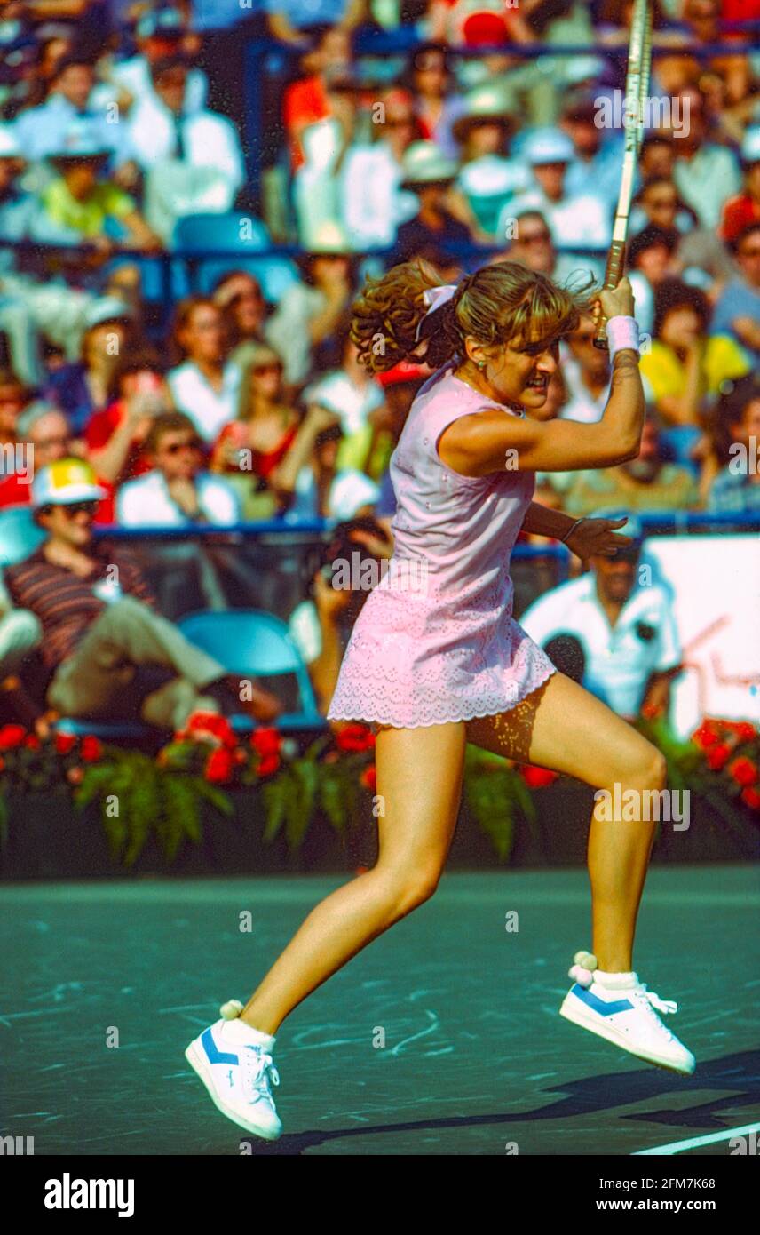 Tracy Austin (USA) vince i Campionati di tennis aperti degli Stati Uniti del 1981 Foto Stock