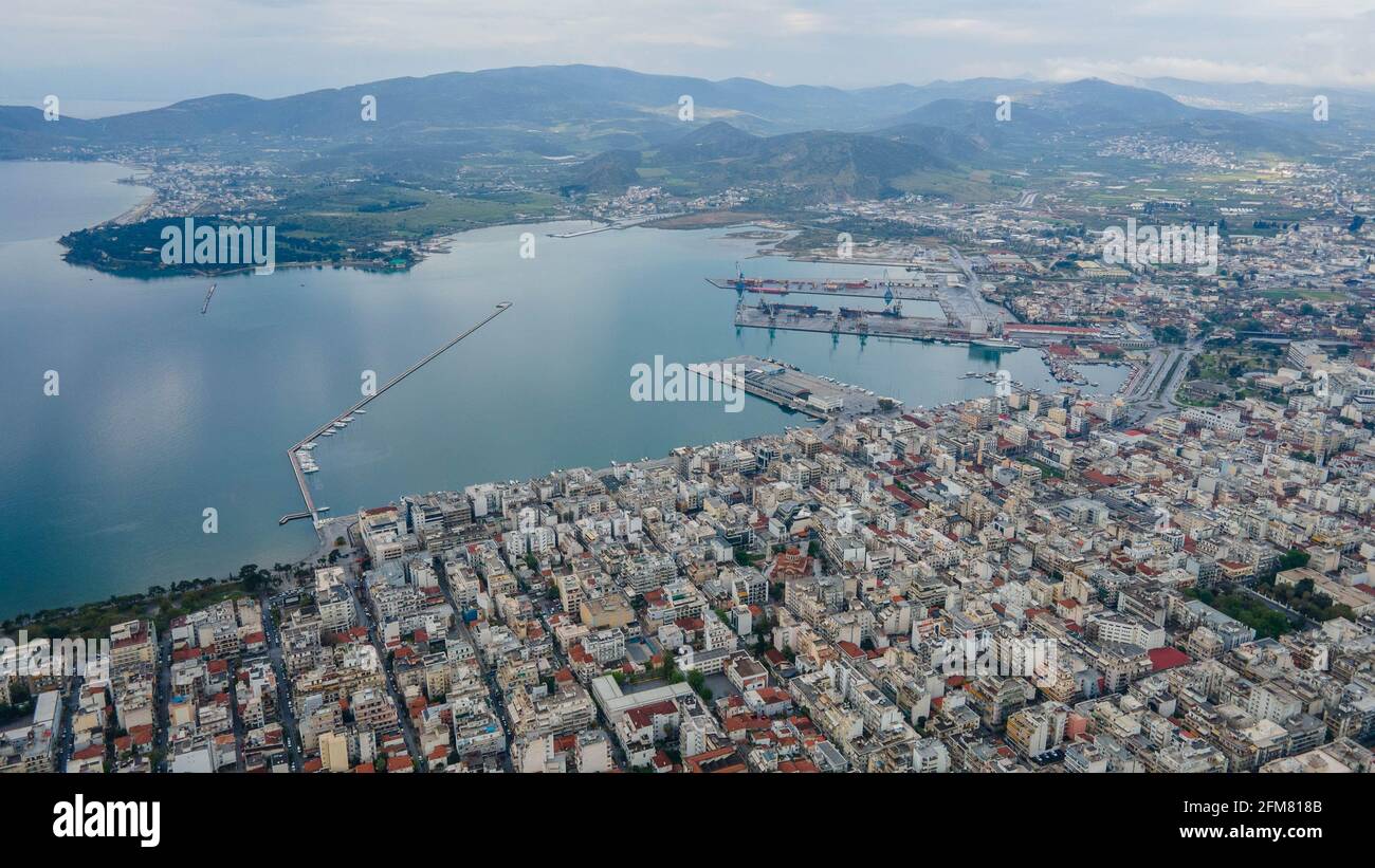 Porto commerciale di Volos, Grecia Foto stock - Alamy