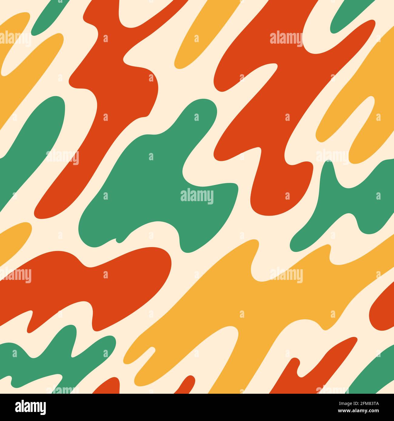 Fascio di motivi astratti con forme naturali. Illustrazione Vettoriale