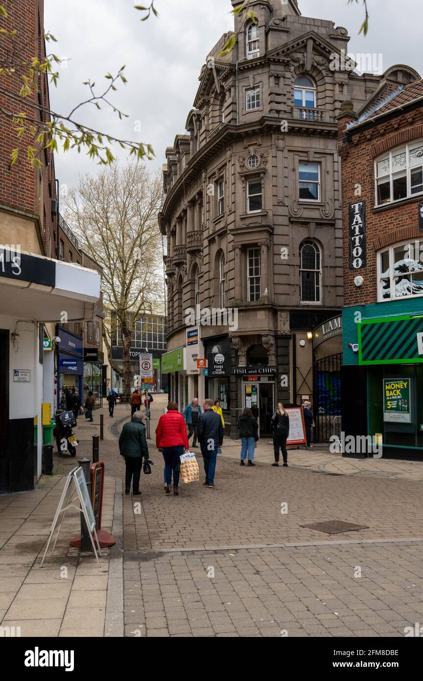 Una vista del centro di Orford Place Norwich Foto Stock