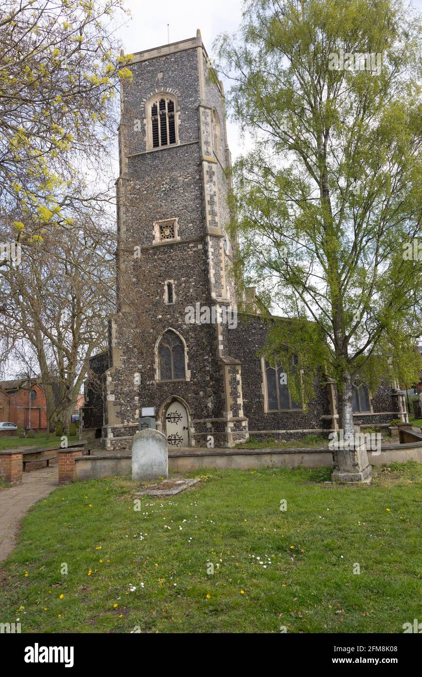 Storica chiesa parrocchiale ridondante di St Clement, Ipswich, Suffolk, Inghilterra, Regno Unito Foto Stock