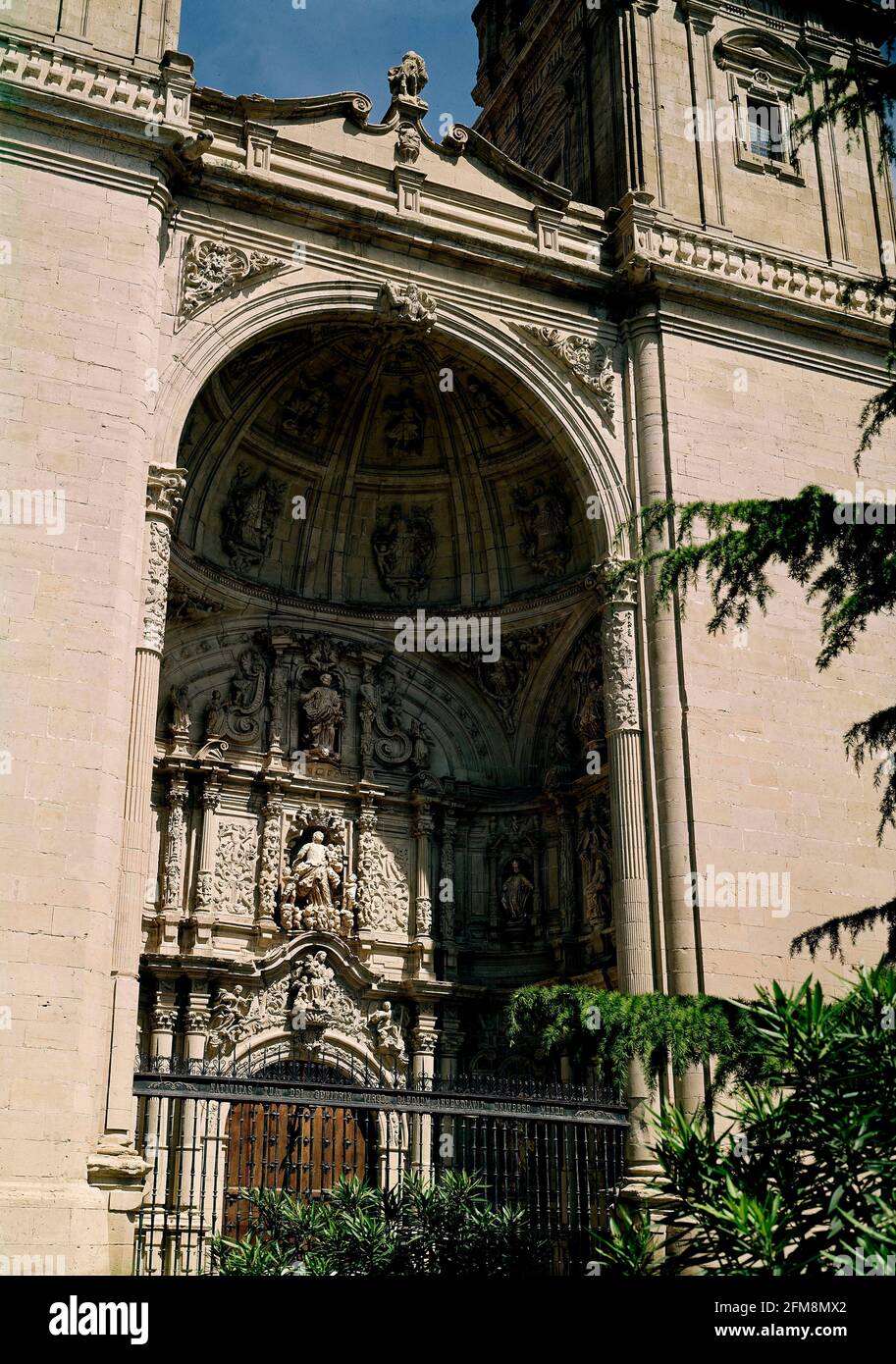 FACHADA S. XV LOCALITÀ: CATEDRAL DE SANTA MARIA LA REDONDA. Logrono. LA RIOJA. SPAGNA. Foto Stock