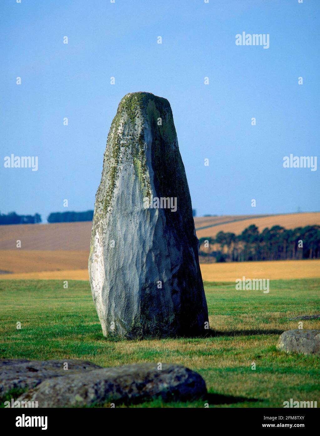 MENHIR DEL CROMLECH DE STONEHENGE - SANTUARIO UTILIZADO COMO SEPULCRO Y CALENDARIO DE PIEDRA - 2500/1700 AC. Località: STONEHENGE. Salisbury. INGHILTERRA. Foto Stock