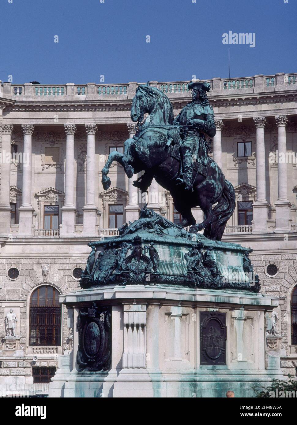 ESCULTURA EQUADRE DEL PRINCIPE EUGENIO - HELDEN PLATZ. POSIZIONE: PALACIO IMPERIAL NUEVO / HOFBURG. VIENNA. AUSTRIA. Foto Stock