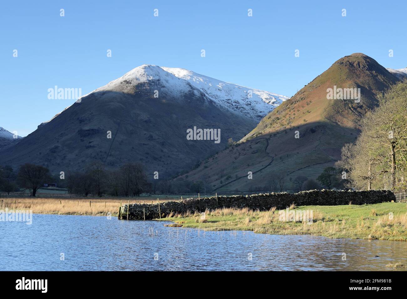 High Hartsop Dodd e Middle Dodd da Brothers Water, Lake District, Cumbria, Regno Unito Foto Stock