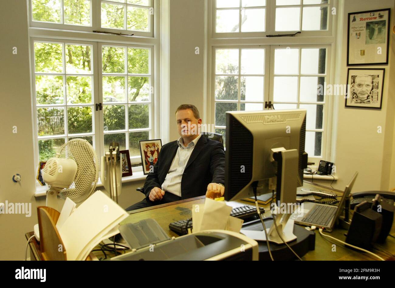 Mathew D'Ancona redattore dello spettatore nel suo ufficio in Foto di Londra David Sandison Foto Stock