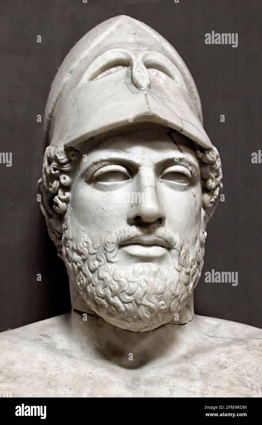 Pericle (c. 495-425 A.C.). Busto del generale greco e statista. Foto Stock
