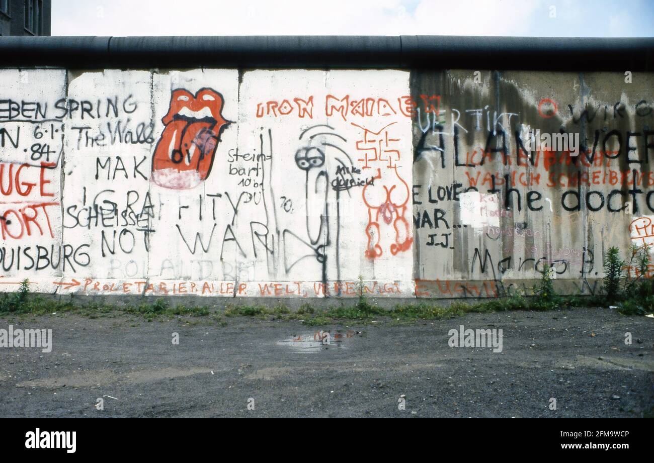 Muro di Berlino, luglio 1984 Foto Stock