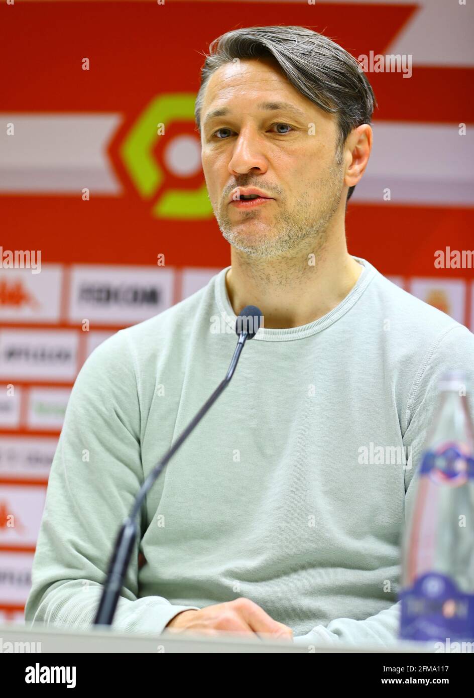 Monaco, Monaco. 07 maggio 2021. Monaco, Monte-Carlo - 07 maggio 2021: Come Monaco vs. Conferenza stampa Stade de Reims con allenatore di calcio Niko Kovac. Nico, Fussball, Soccer, Trainer | Use worldwide Credit: dpa/Alamy Live News Foto Stock