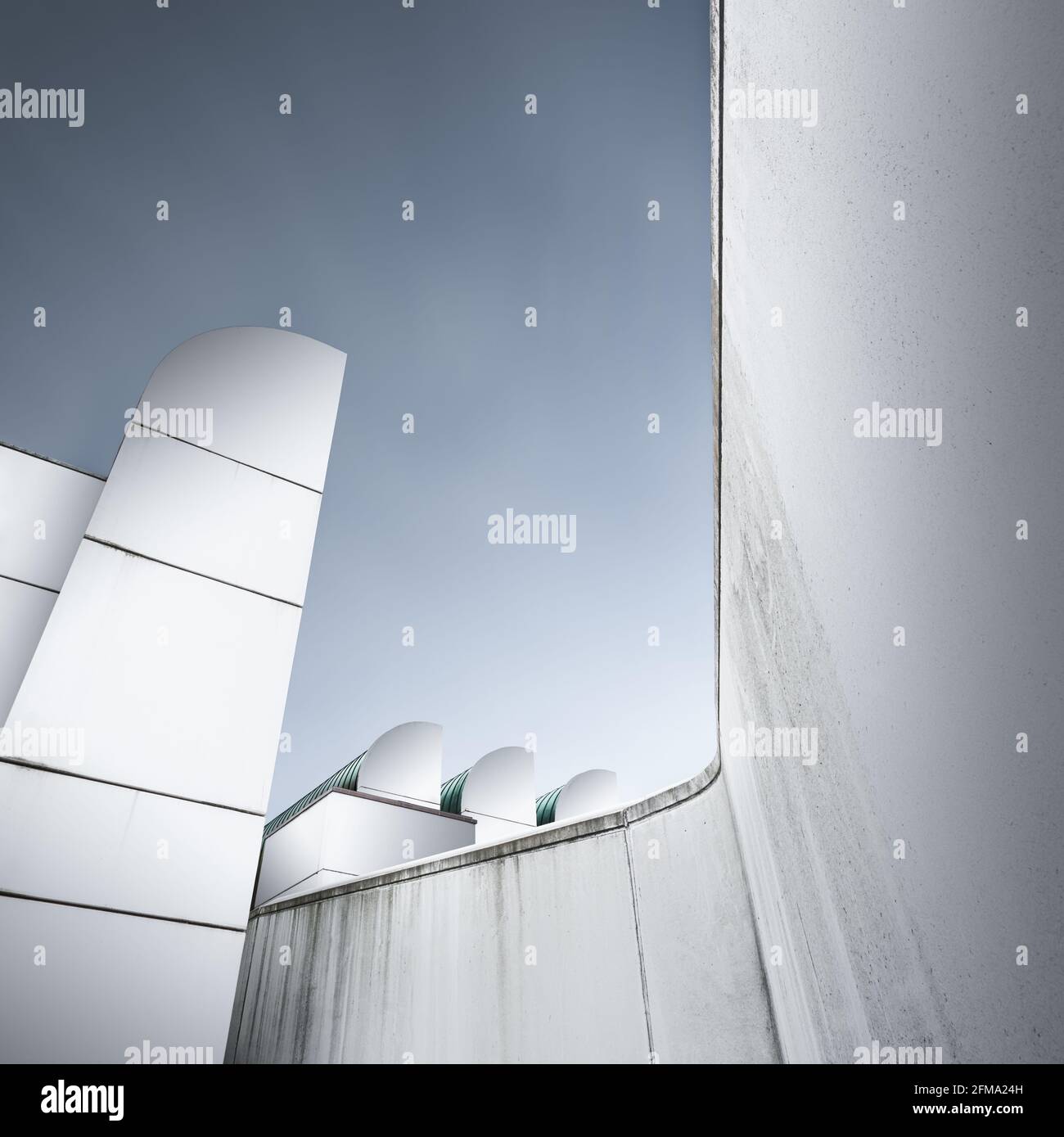 Foto architettonica dell'Archivio Bauhaus di Berlino. Foto Stock