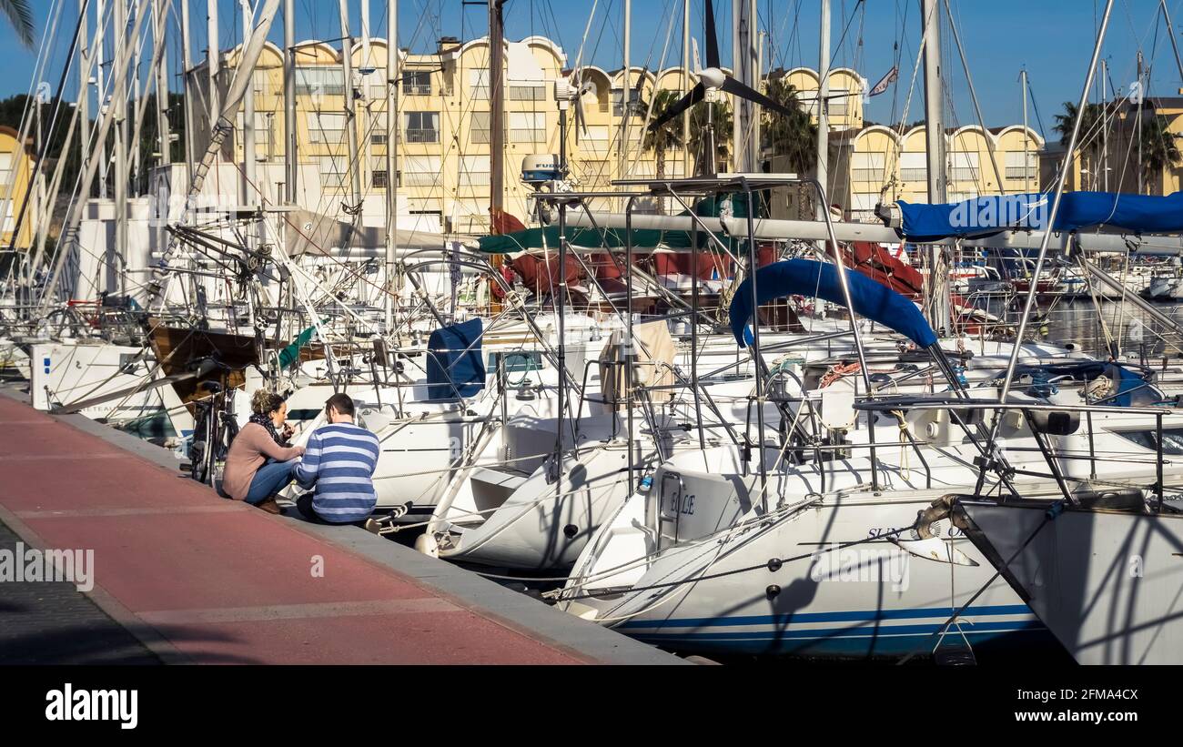 Marina a Gruissan. Foto Stock