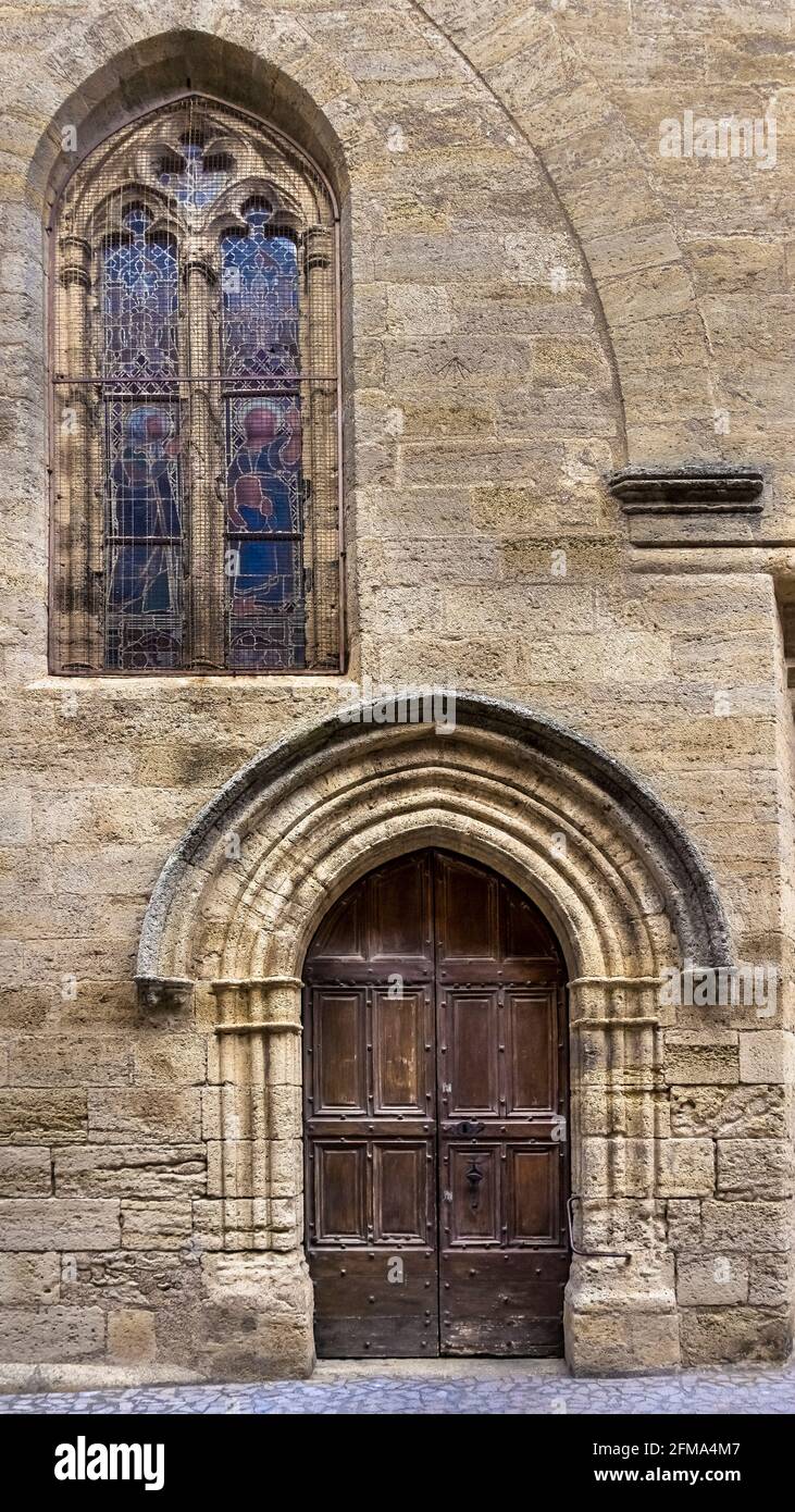 Chiesa di Sainte Eulalie a Montblanc. Costruito nel XII secolo in stile gotico. Monumento Historique. Foto Stock