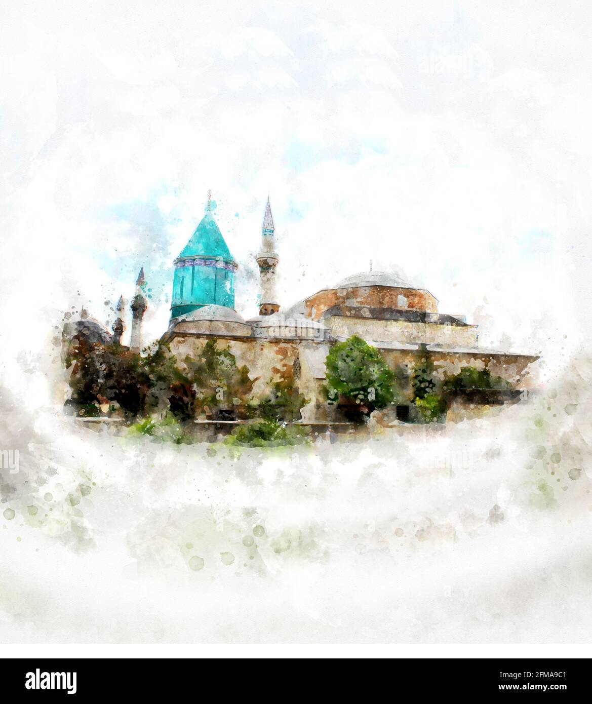 Mevlana Müzesi Kubbe-i Hadra Foto Stock