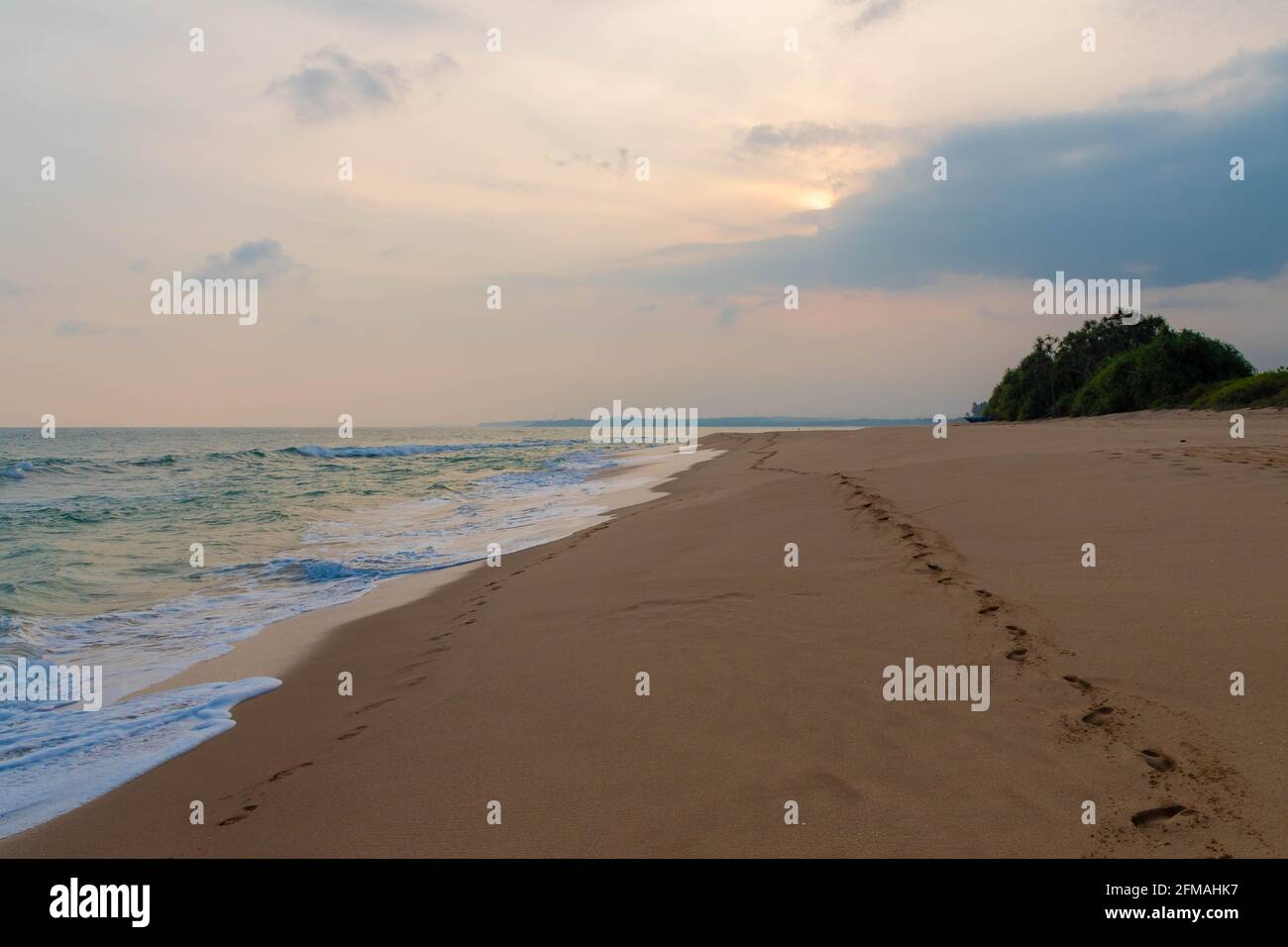 Sri Lanka bellissima spiaggia di tartarughe Foto Stock