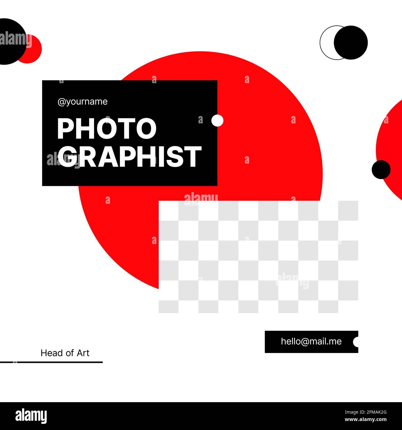 Copertina geometrica per i social media con sfondo trasparente. Banner del marchio personale. Illustrazione vettoriale Illustrazione Vettoriale
