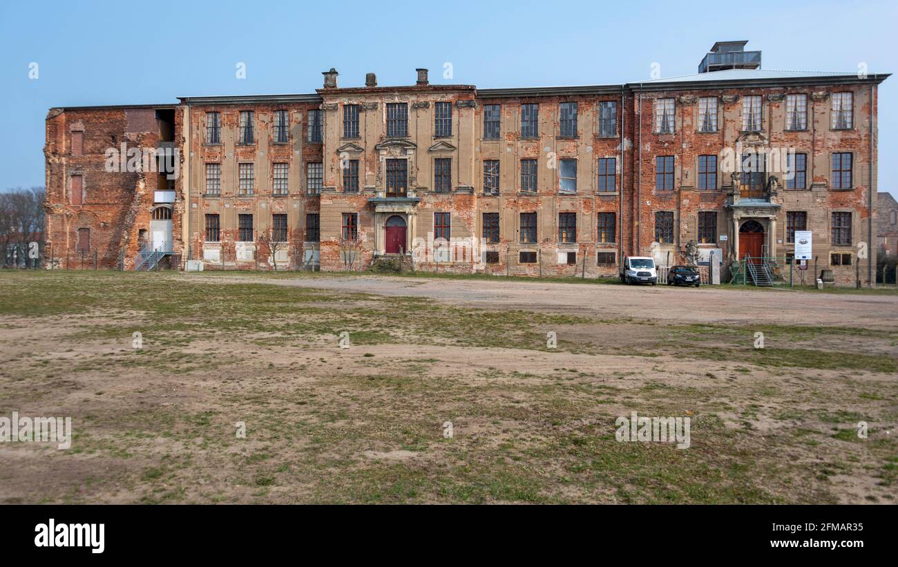 Germania, Sassonia-Anhalt, Zerbst, Castello di Zerbster, una volta residenza di Sophie Auguste Friederike von Anhalt-Zerbst, poi Tsarina di Russia Caterina la Grande. Foto Stock