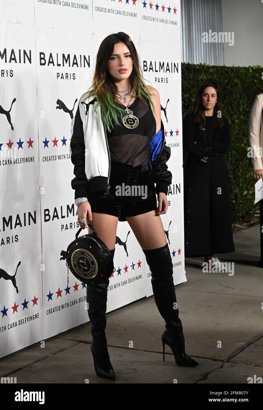 Lancio della collaborazione di Puma X Balmain creata da Cara Delevingne e Olivier Rousteing, tenuta presso Milk Studios di Los Angeles, giovedì 21 novembre 2019. Jennifer Graylock-Graylock.com Foto Stock