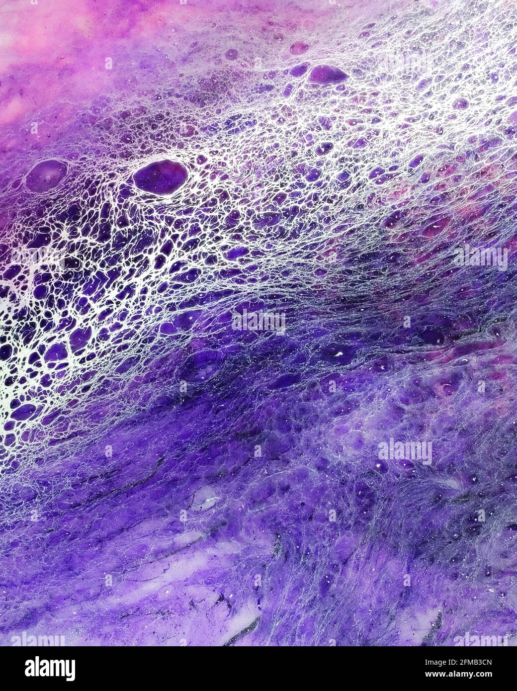 Viola e rosa Abstract Design acrilico Foto Stock