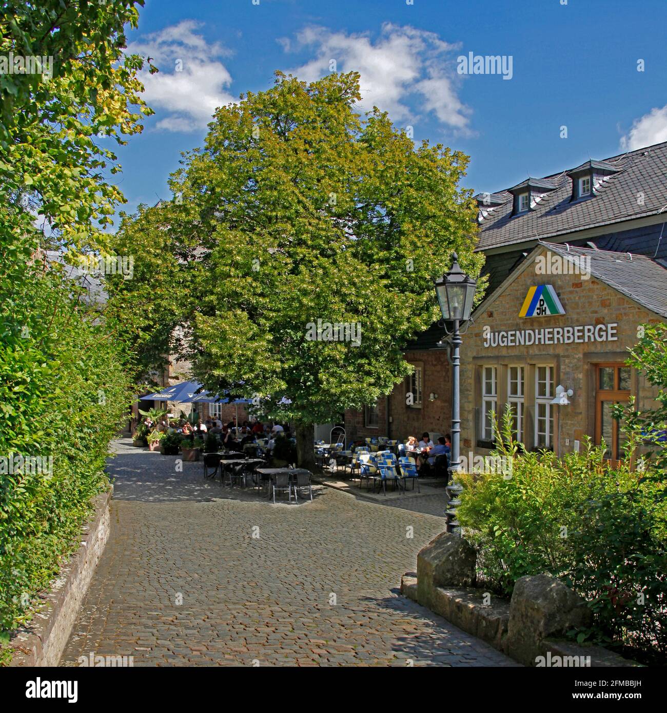 Ostello della gioventù, Lichtenberg Castello, quartiere. Kusel, Renania-Palatinato, Germania Foto Stock