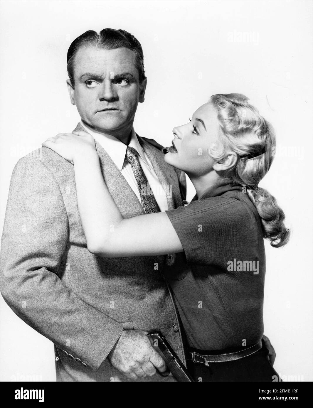 JAMES CAGNEY e BARBARA PAYTON pubblicità posa per BACIO DOMANI ADDIO 1950 regista GORDON DOUGLAS sceneggiatura Harry Brown dal romanzo di Horace McCoy William Cagney Productions / Warner Bros. Foto Stock