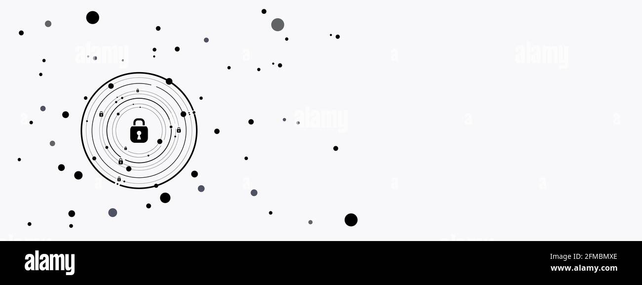 Sicurezza globale della rete in bianco Illustrazione Vettoriale