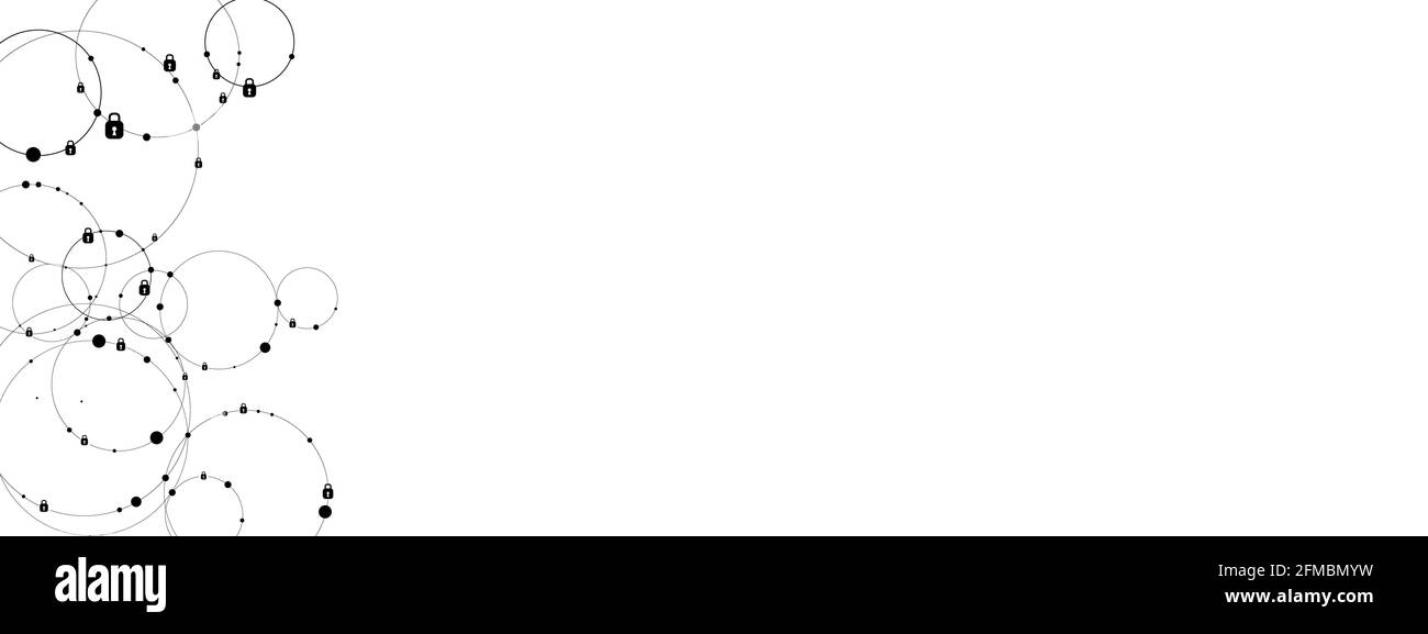 Sicurezza globale della rete in bianco Illustrazione Vettoriale