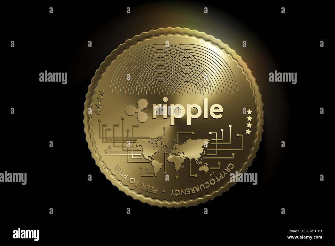 Ripple crittografia XRP, illustrazione concettuale Foto Stock