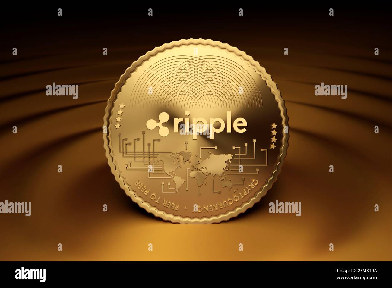 Ripple crittografia XRP, illustrazione concettuale Foto Stock