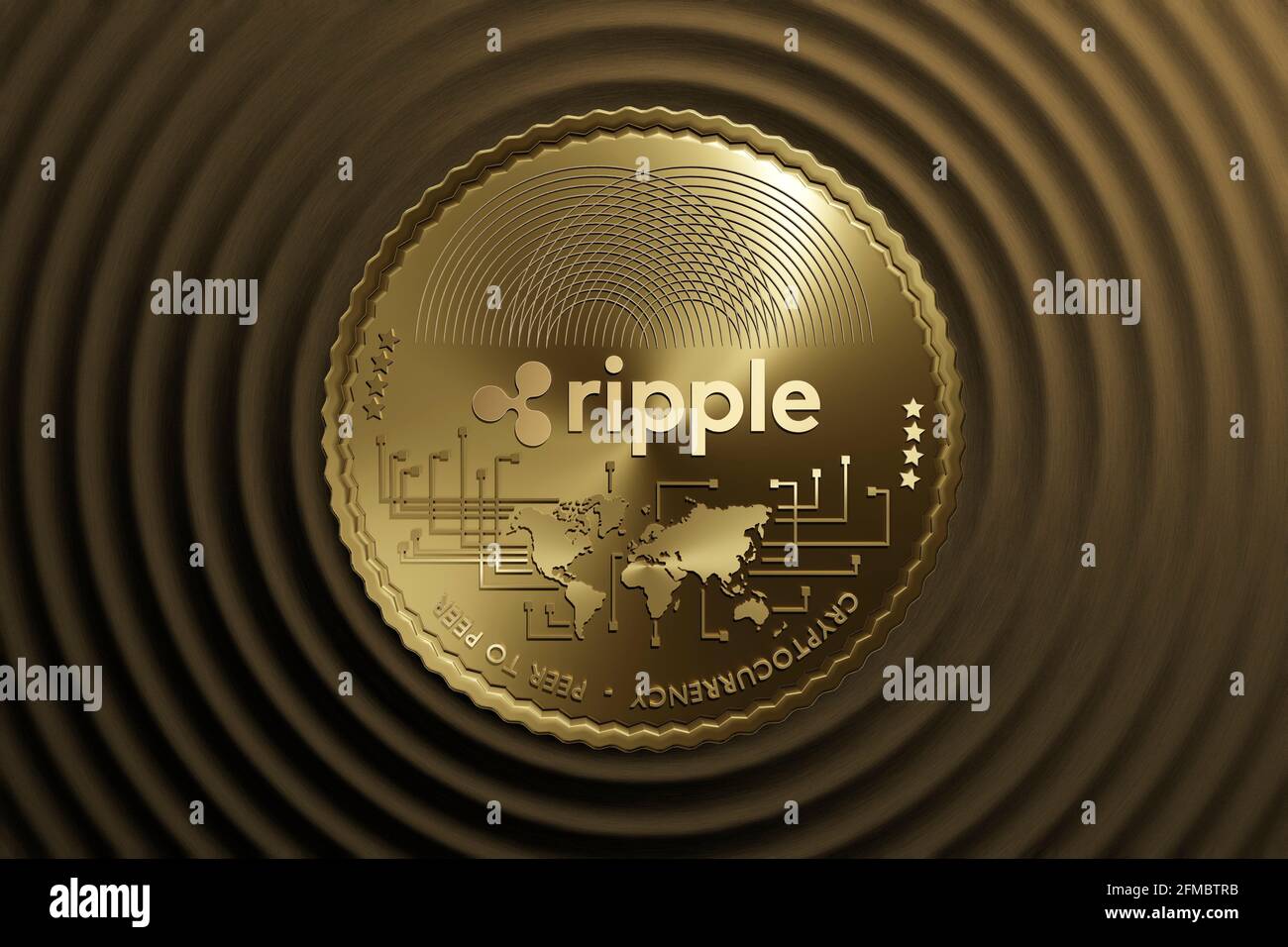 Ripple crittografia XRP, illustrazione concettuale Foto Stock