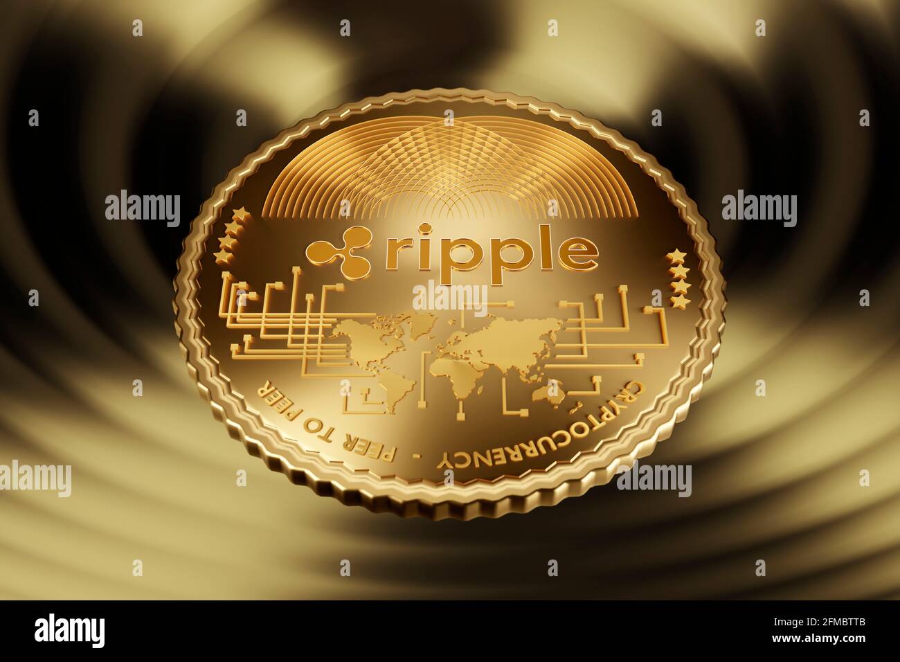Ripple crittografia XRP, illustrazione concettuale Foto Stock