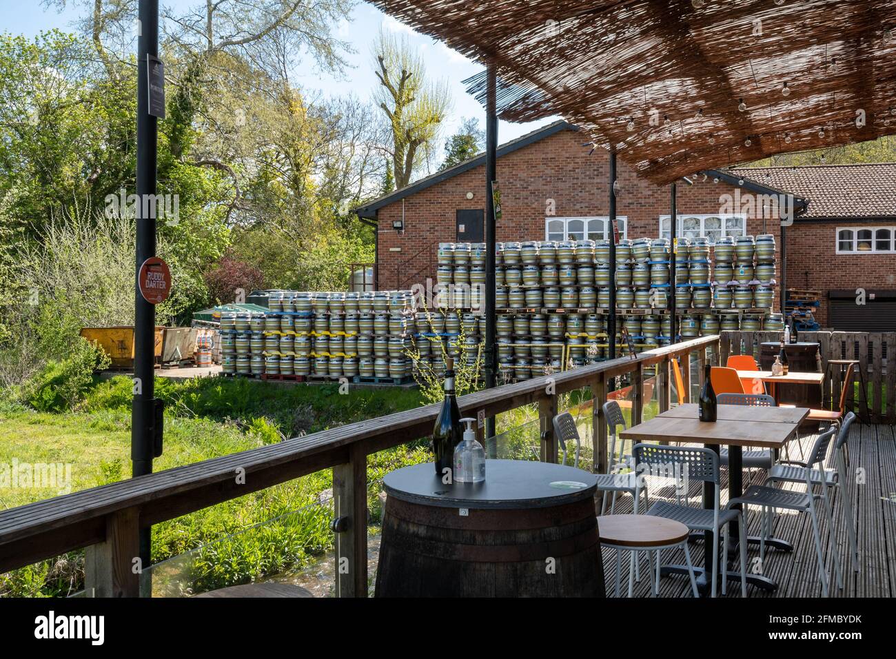 Andwell Brewing Company, una micro birreria nella frazione di Andwell in Hampshire, Inghilterra, Regno Unito Foto Stock