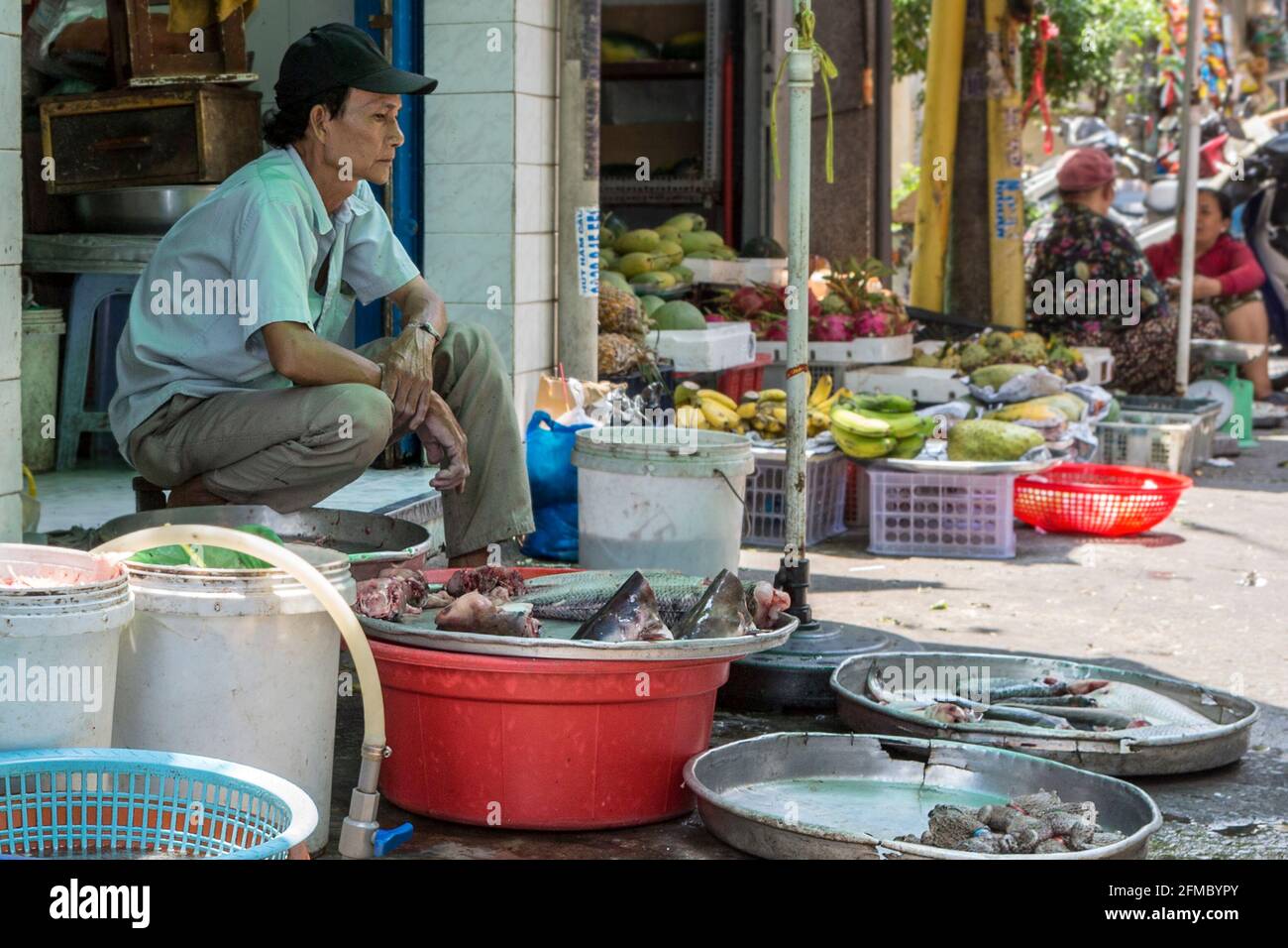 Mercato, ho Chi min City, Saigon, Vietnam Foto Stock