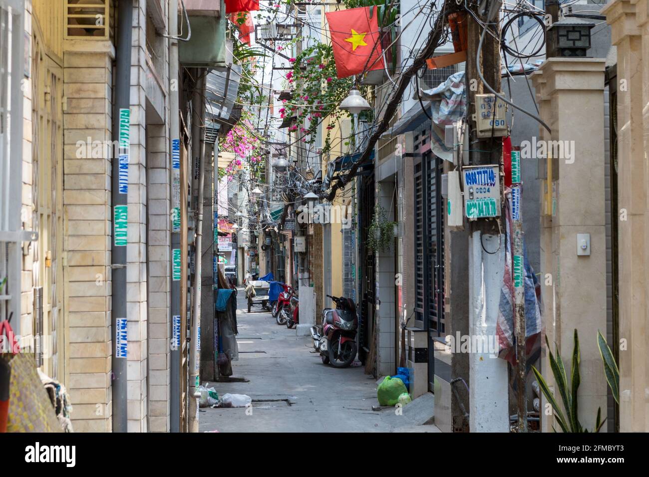Vicolo, ho Chi min City, Saigon, Vietnam Foto Stock