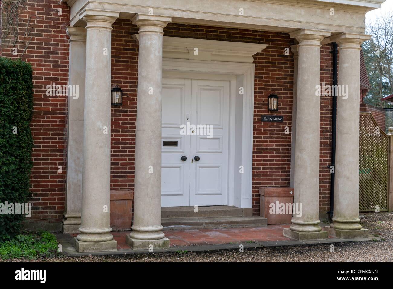 Hurley Manor House, un ex quartier generale della stazione OSS (Office of Strategic Services) Victor era una base segreta di rete spionaggio americana durante il mondo Foto Stock