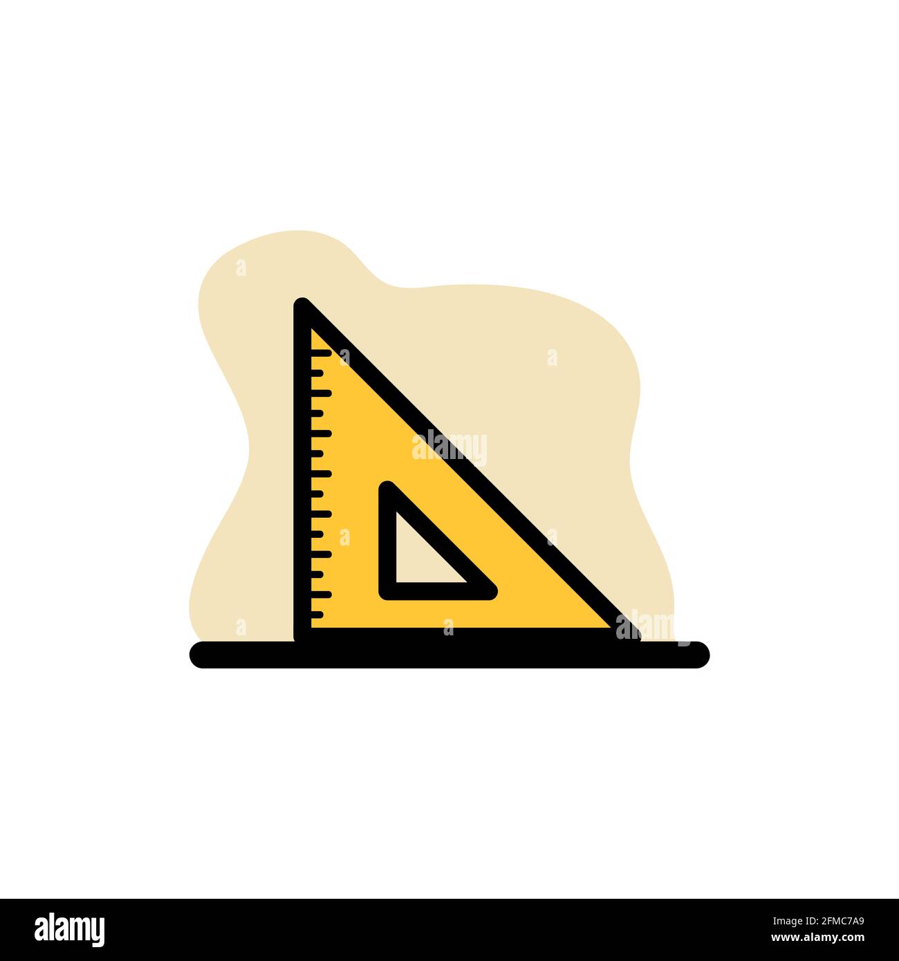 Matematic Ruler Icon Concept Vector Illustration Design eps10 Illustrazione Vettoriale