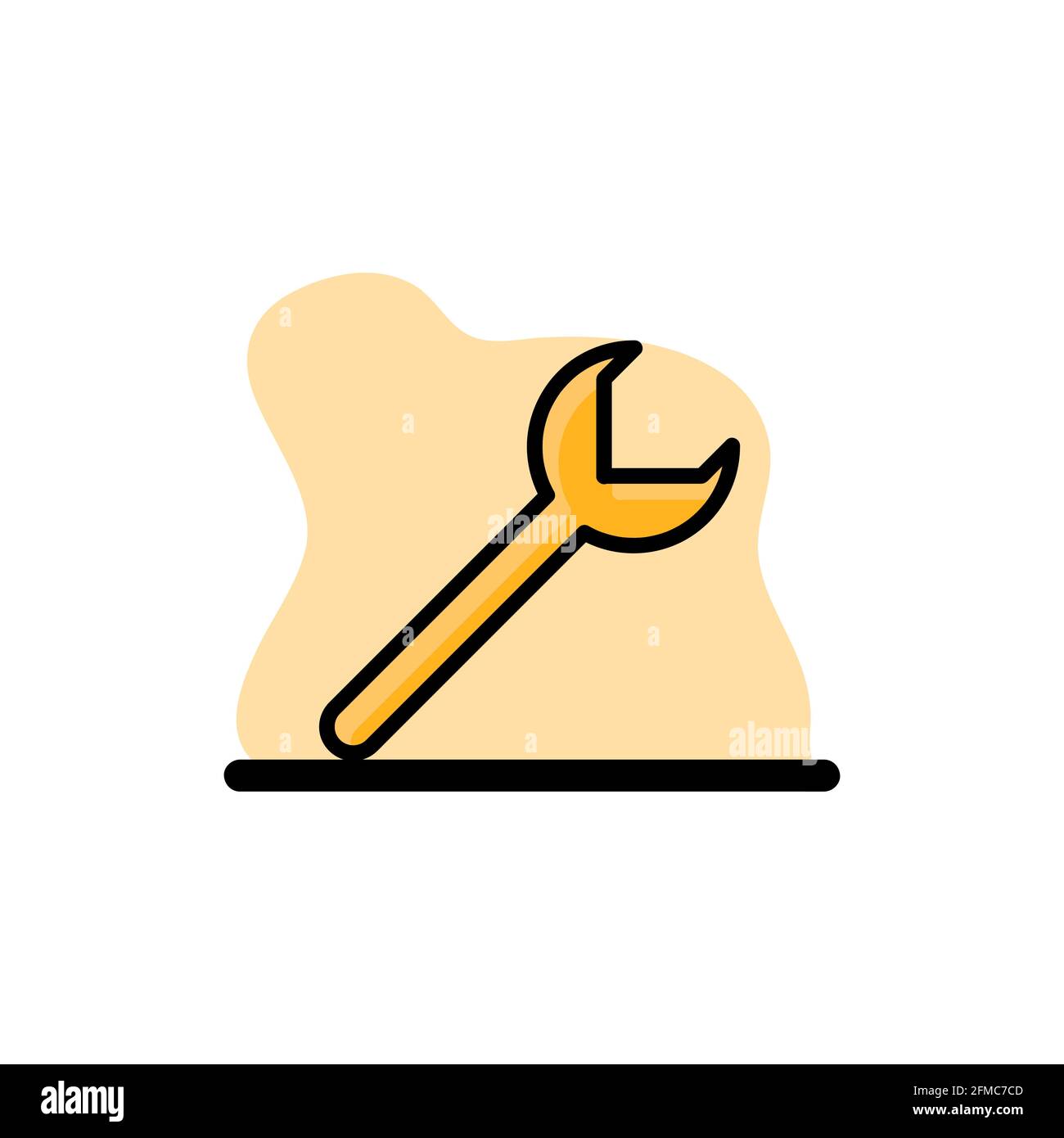 Icona a forma di chiave disegno vettoriale eps10 Illustrazione Vettoriale