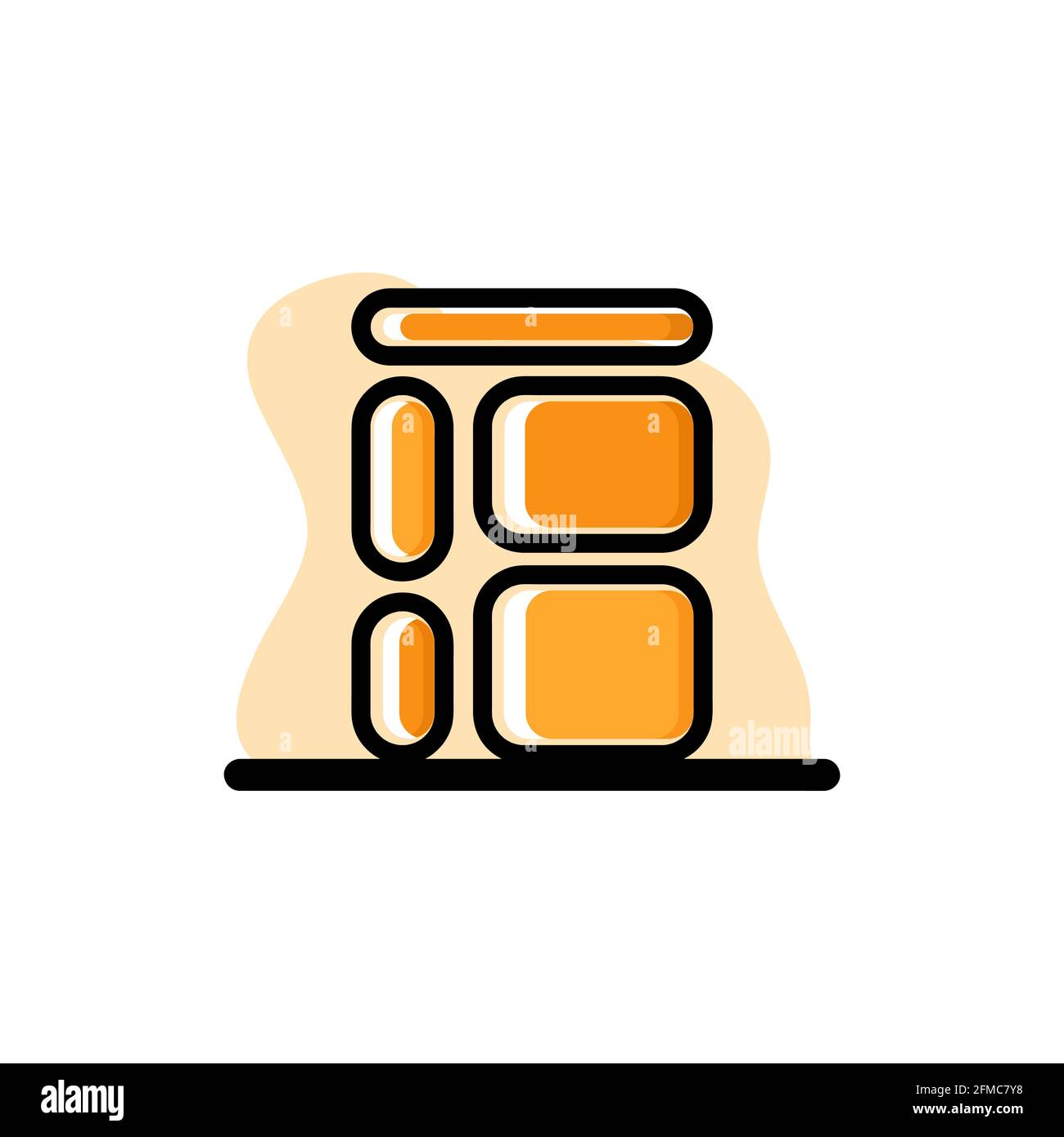 Illustrazione della progettazione concettuale di Vector di Interactive Dashboard eps10 Illustrazione Vettoriale