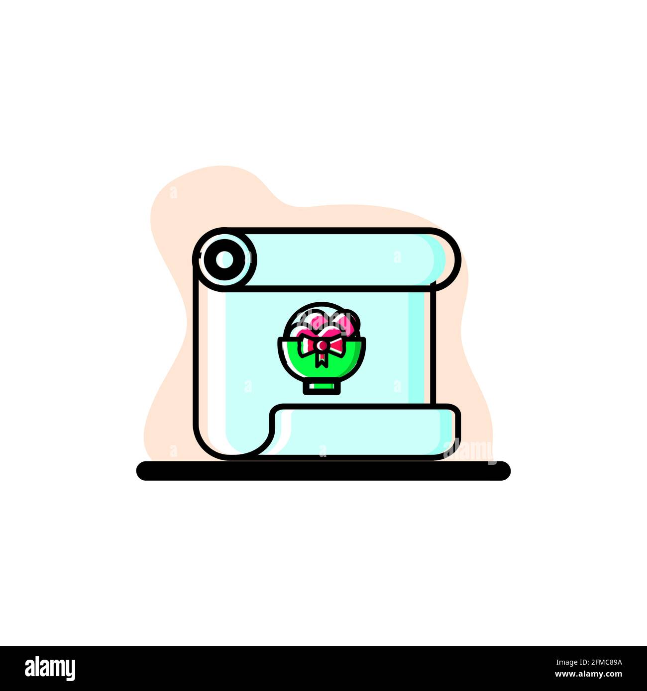 Cestino di uova carta scorrimento Conceptual Vector Illustration Design icona eps10 ottimo per qualsiasi scopo Illustrazione Vettoriale