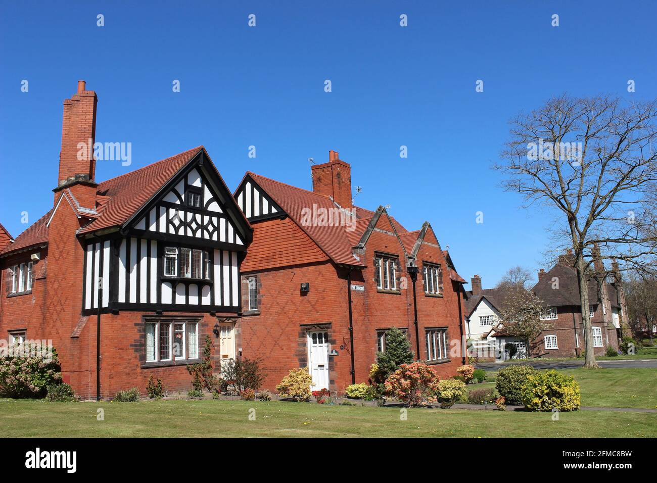 Port Sunlight Model Village, Wirral, Regno Unito Foto Stock