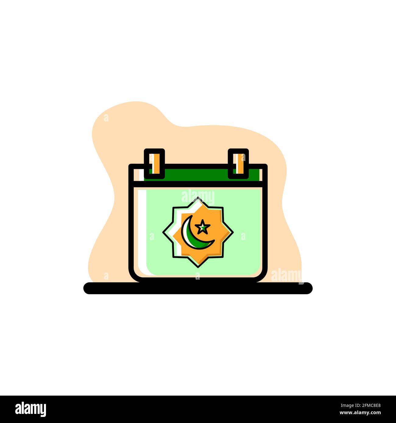 Ramadan Calendar Icon Vector Illustration Design eps10 grande per tutti scopi Illustrazione Vettoriale