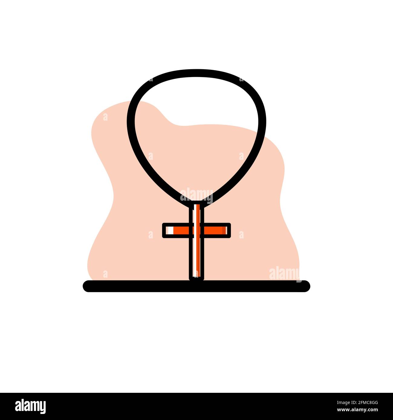 Collana trasversale Illustrazione vettoriale Conceptual Icon Design eps10 ottimo per qualsiasi scopo Illustrazione Vettoriale