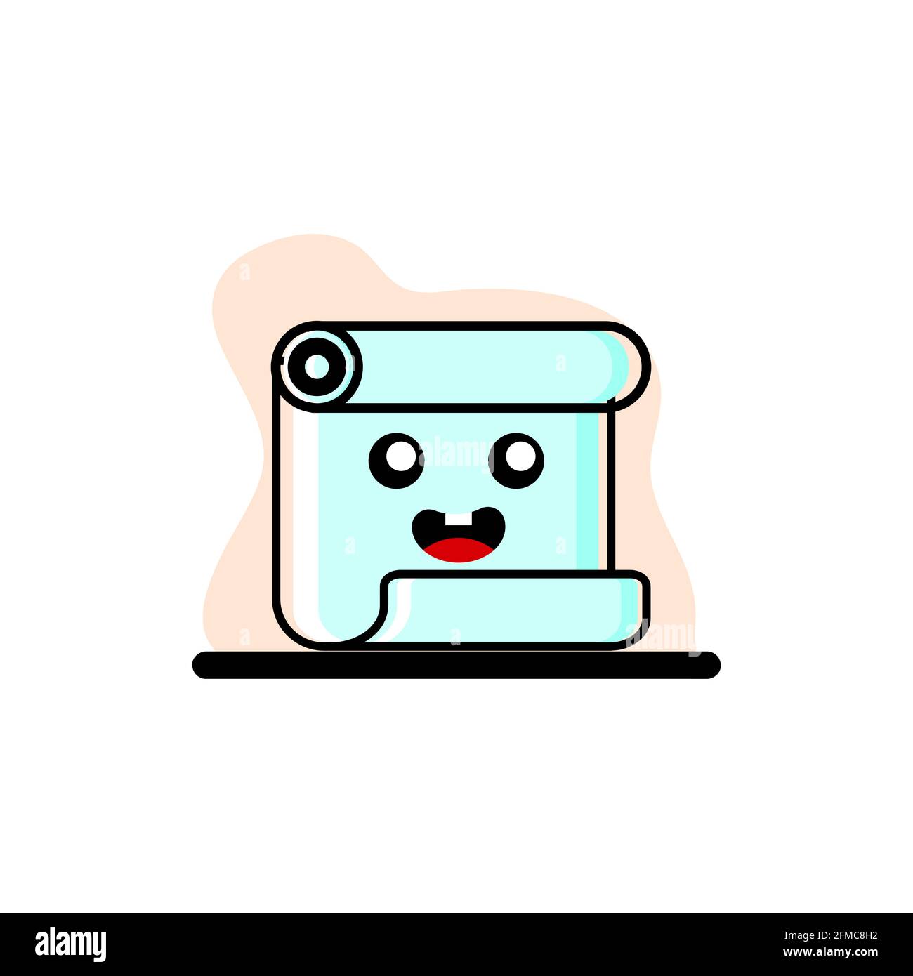 Cute Paper Scroll character Illustration Design character eps10 ottimo per qualsiasi scopo Illustrazione Vettoriale