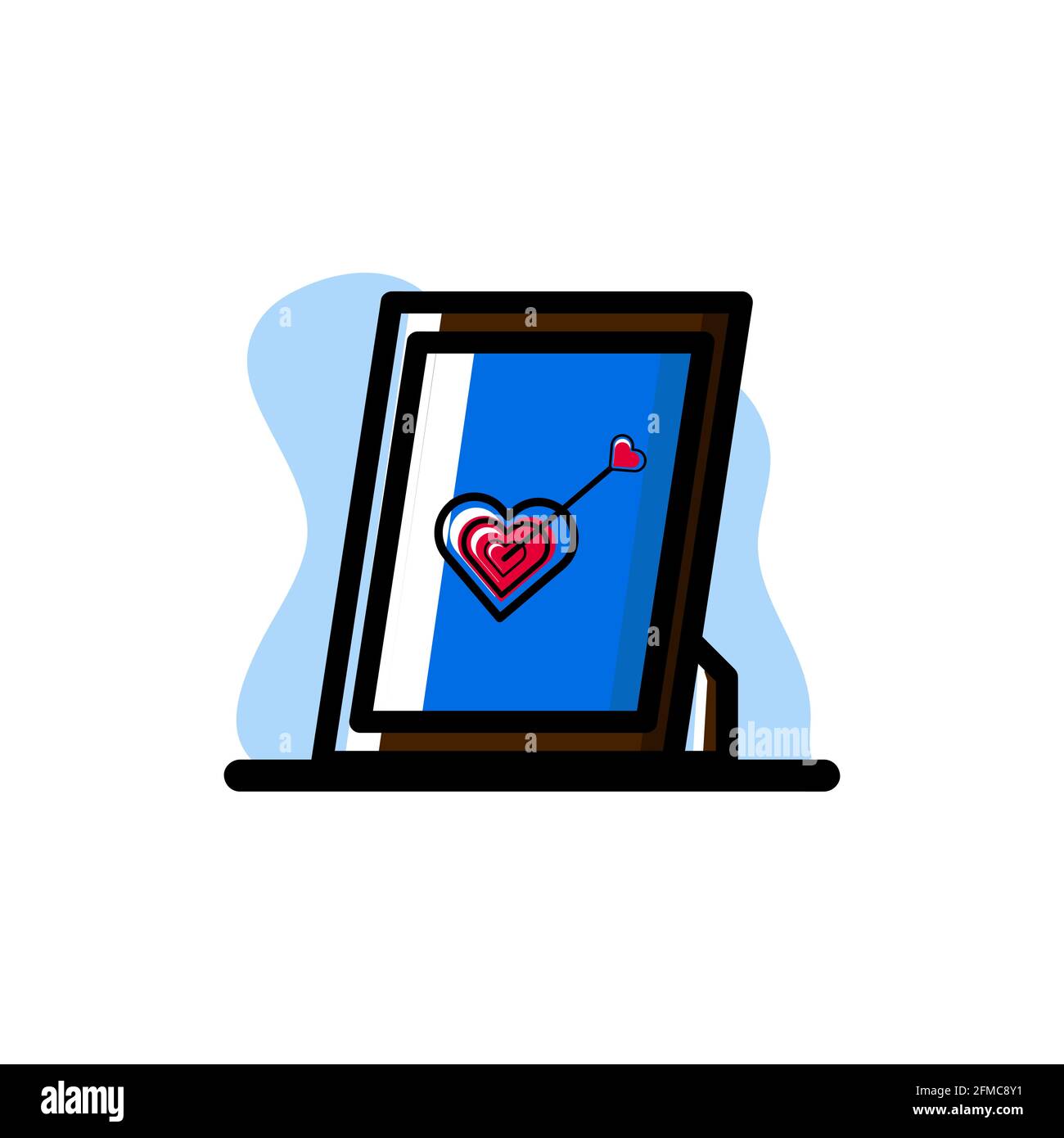 Immagine di Love Target Conceptual Icon Vector Illustration Design eps10 ottimo per qualsiasi scopo Illustrazione Vettoriale