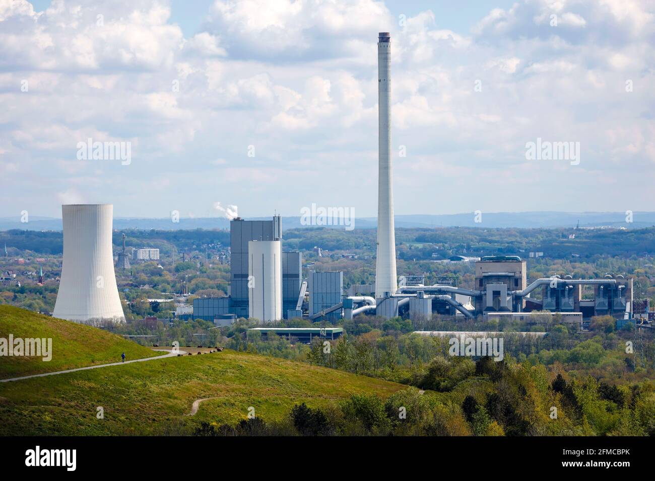 Herne, zona Ruhr, Renania Settentrionale-Vestfalia, Germania - STEAG centrale combinata di calore ed energia Herne Foto Stock