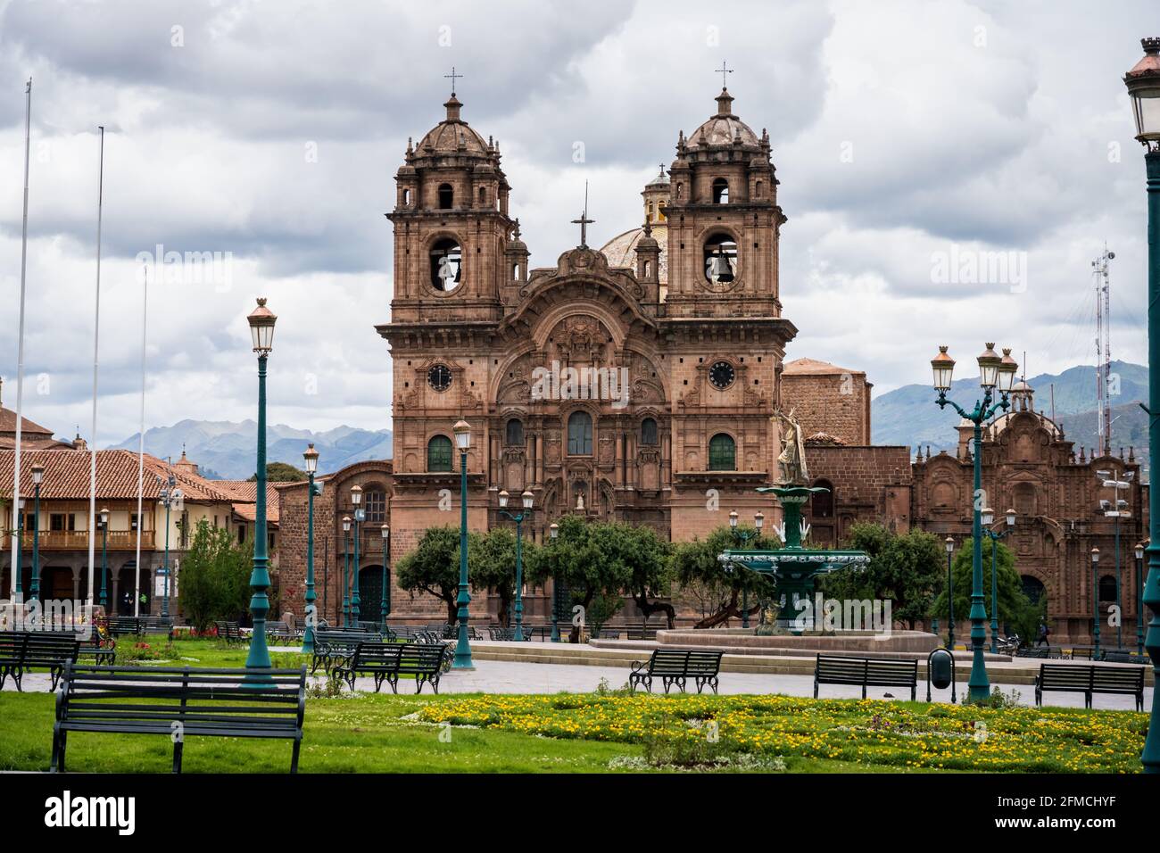 La cattedrale di Cusco è un sito patrimonio dell'umanità dell'UNESCO Foto Stock