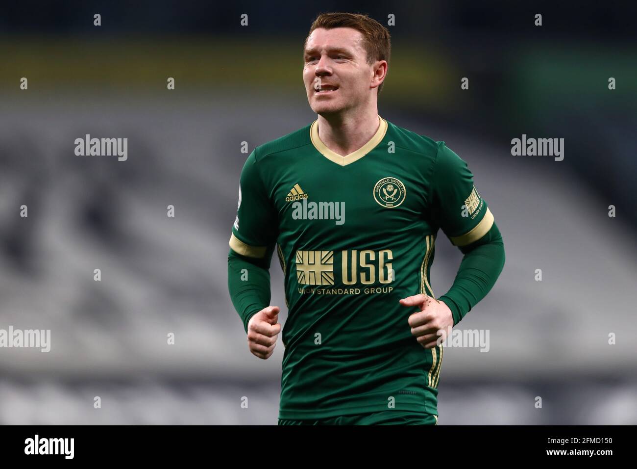 John Fleck of Sheffield United - Tottenham Hotspur v Sheffield United, Premier League, Tottenham Hotspur Stadium, Londra, Regno Unito - 2 maggio 2021 solo per uso editoriale - si applicano restrizioni DataCo Foto Stock